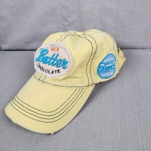 Detroit Taylor Milk Chocolate Butter Baseball Cap Hat Distressed Adj Cotton